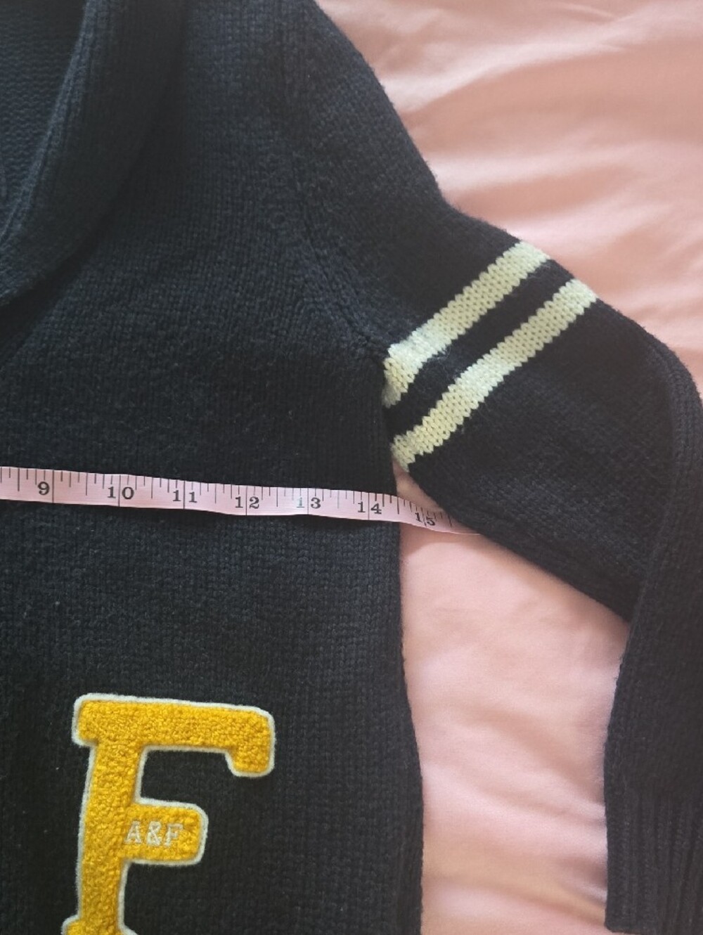 Abercrombie & Fitch Vintage 1990's Collegiate , Preppy Wool Blend Cardigan -s - Picture 10 of 12